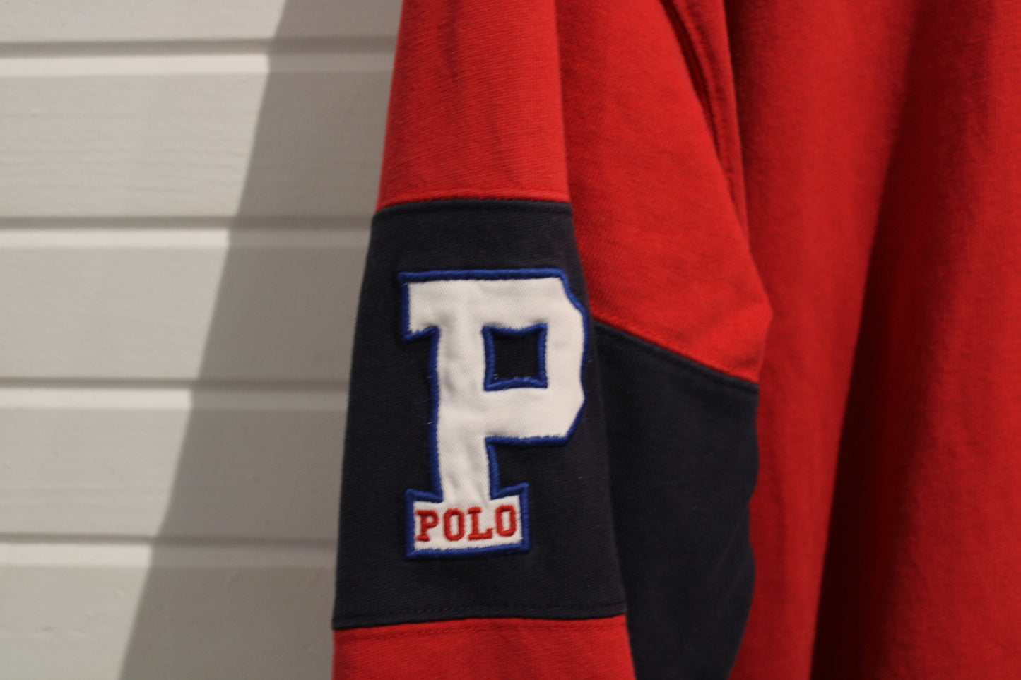 Polo Ralph-Lauren Rugby Shirt | Vintage Classic Long-Sleeve Collegiate Top | Embroidered Patch Sportswear