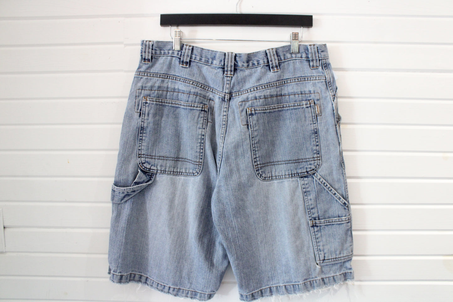Urban-Pipeline Jean Shorts | Vintage Carpenter Denim Baggy Cut-Offs | 2000s Casual Streetwear Summer Shorts