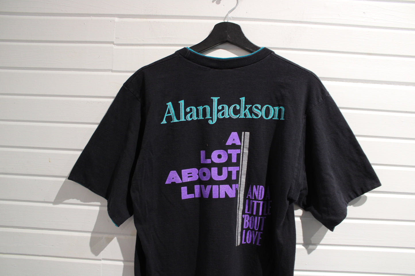 Alan-Jackson Motorcycle T-Shirt | Vintage '90s Concert Graphic Tee | Country Music Fan Collectible