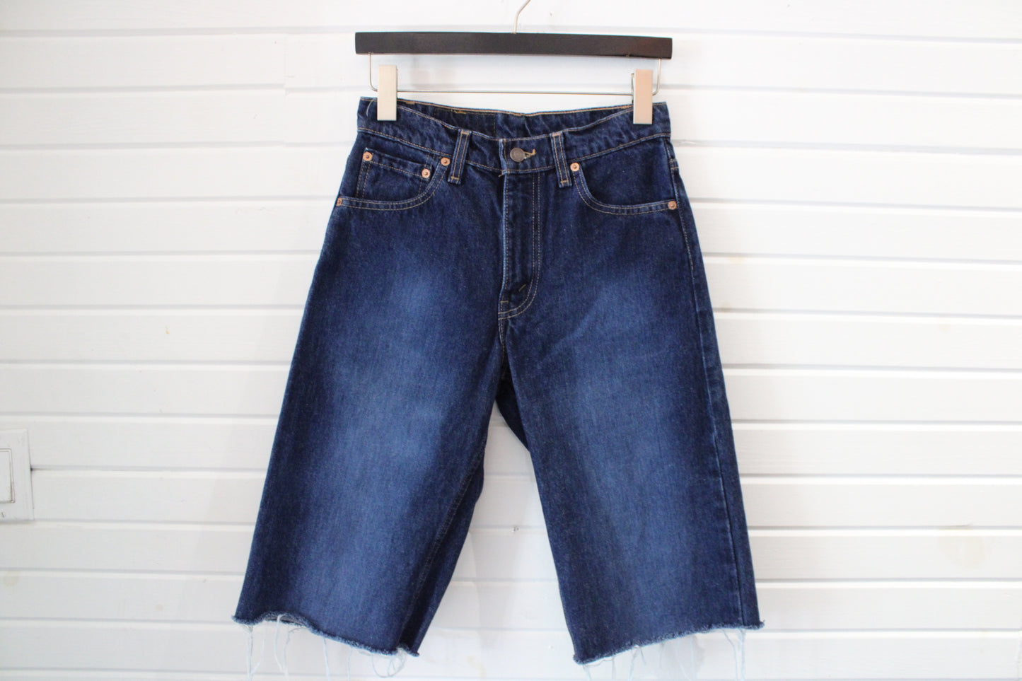 Levi's 550 Denim Shorts | Vintage 90s Relaxed Fit Tapered-Leg Jean Jorts | Classic Cut-Off Style