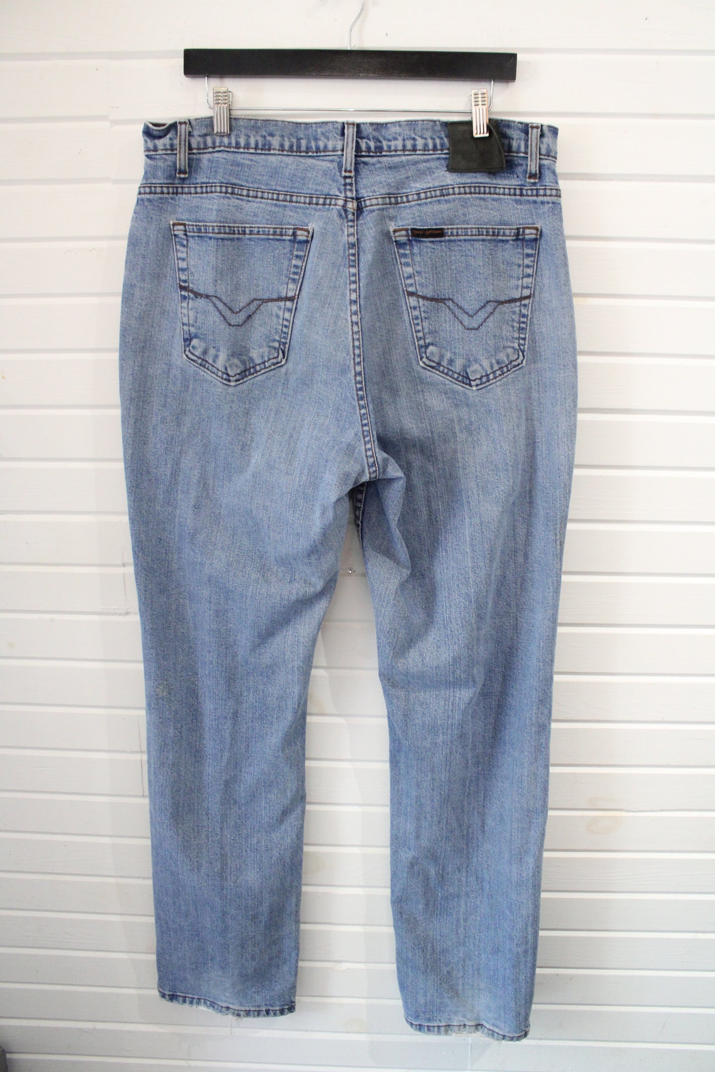 Harley-Davidson Jeans | Vintage 2000s Straight Leg Blue Denim Pants | Classic Light Wash Biker Style