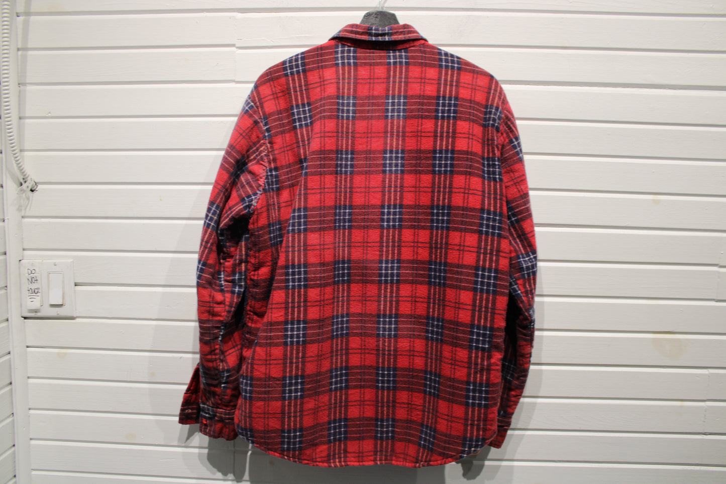 Palermo Plaid Button-Up Shirt | Vintage Red Quilted Flannel Lumberjack Shirt | Men's Outdoor Wear