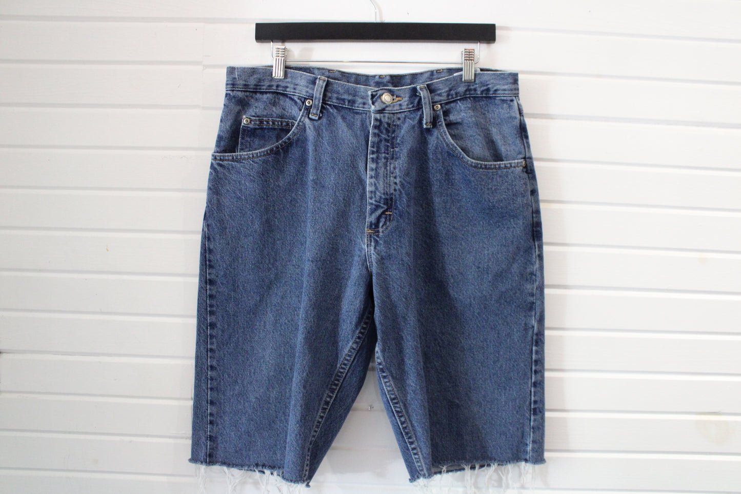 Wrangler Jean Shorts | Vintage 90s Baggy Cutoff Denim Jorts | Classic Summer Style