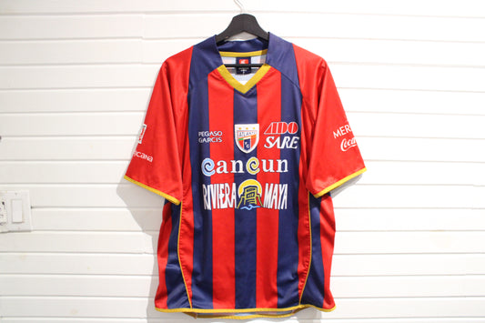 Atlante-FC Soccer Jersey | Vintage 2000s Mexican Football Shirt Red-Blue | Classic Liga MX Fanwear