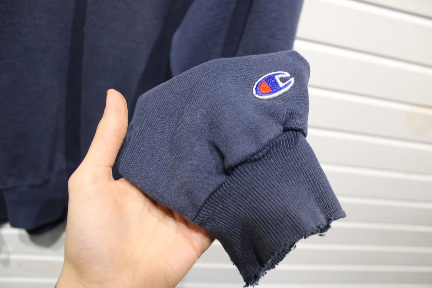 Champion Sweatshirt | Vintage 90s Navy Crewneck Pullover | Classic Logo Embroidery Sweater