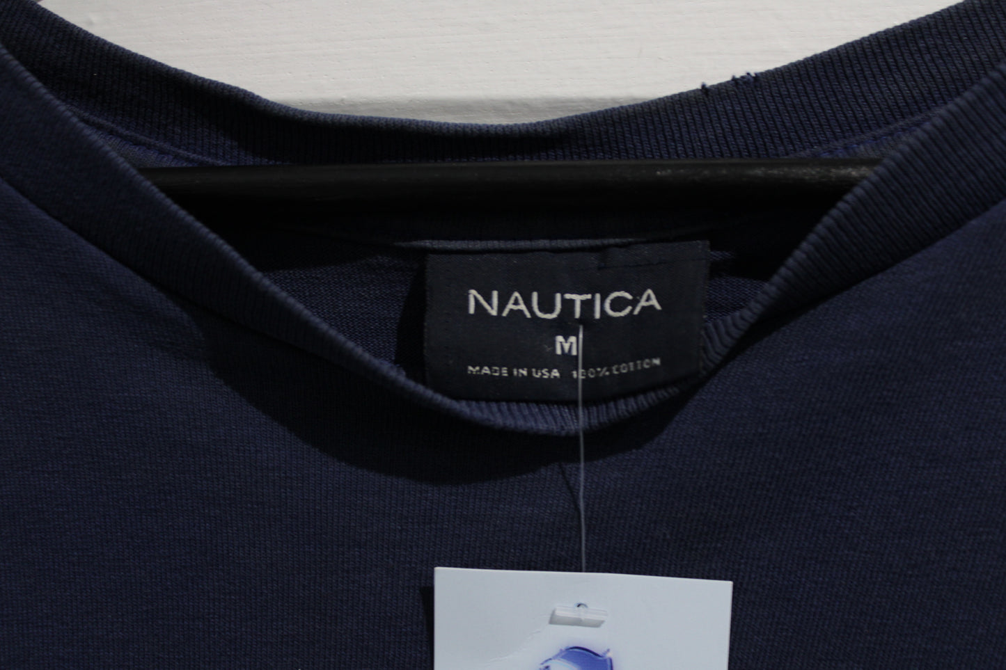 Nautica Long Sleeve Shirt | Vintage Nautica Latitude-Longitude Graphic Tee | Classic Navy Blue Casual Top
