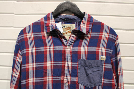 JNC-85 Plaid Button-Up Shirt | Vintage Classic Check Flannel Long Sleeve Top | Men's Casual Wear