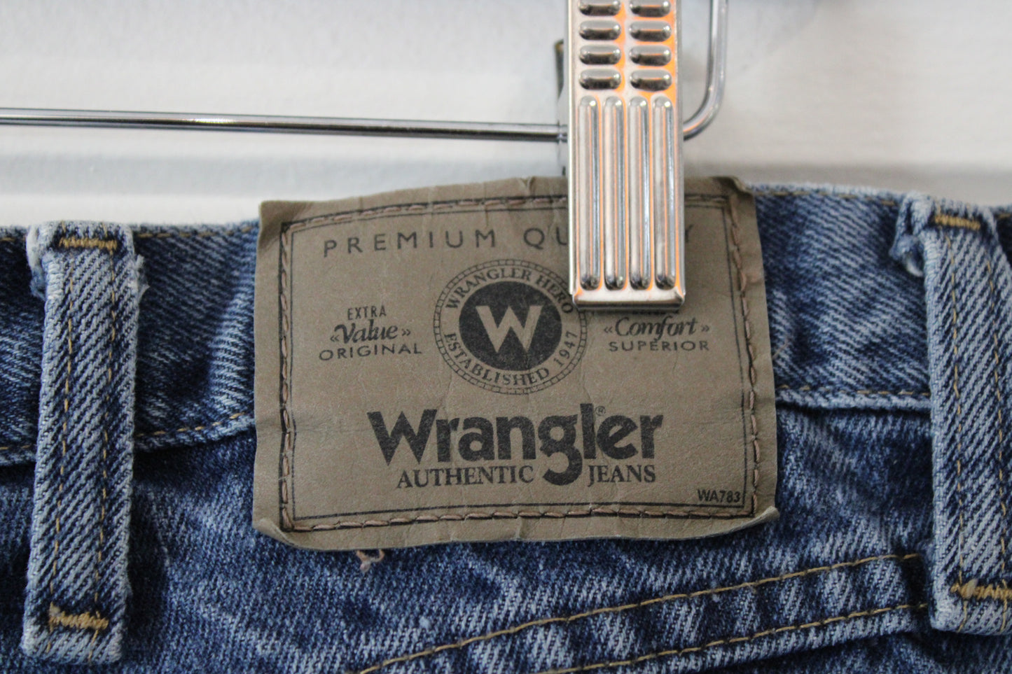 Wrangler Jean Shorts | Vintage 90s Baggy Cutoff Denim Jorts | Classic Summer Style
