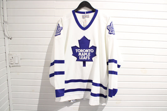 Toronto-Maple-Leafs Hockey Jersey | Vintage 1990s CCM Authentic NHL White Sweater | Classic Team Sportswear