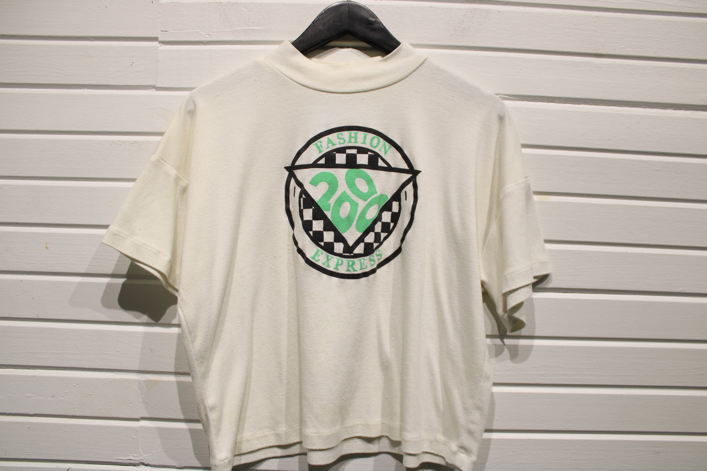 Fashion Express 200 Vintage Graphic T-Shirt | Retro Checkered Logo Tee | 90s Style Top
