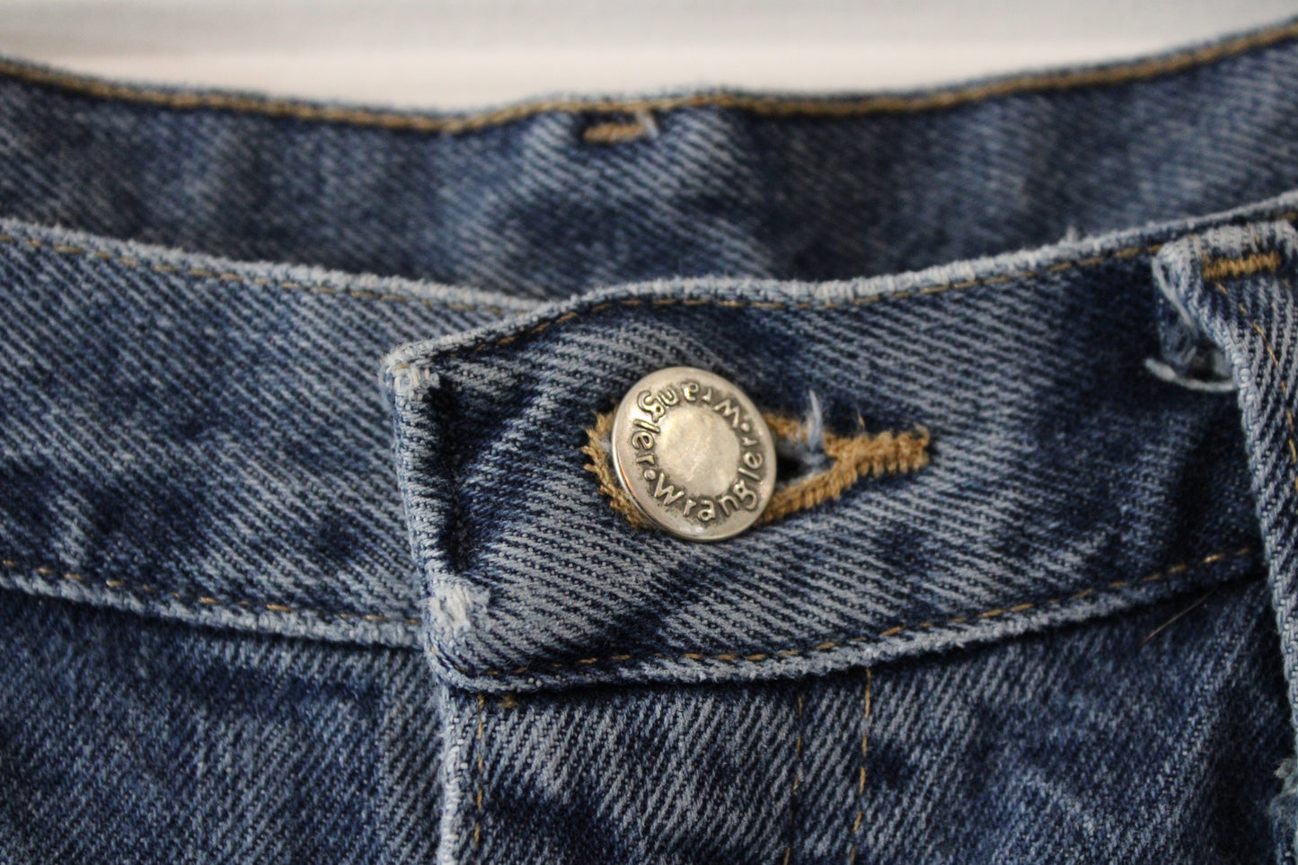 Wrangler Jean Shorts | Vintage 90s Baggy Cutoff Denim Jorts | Classic Summer Style