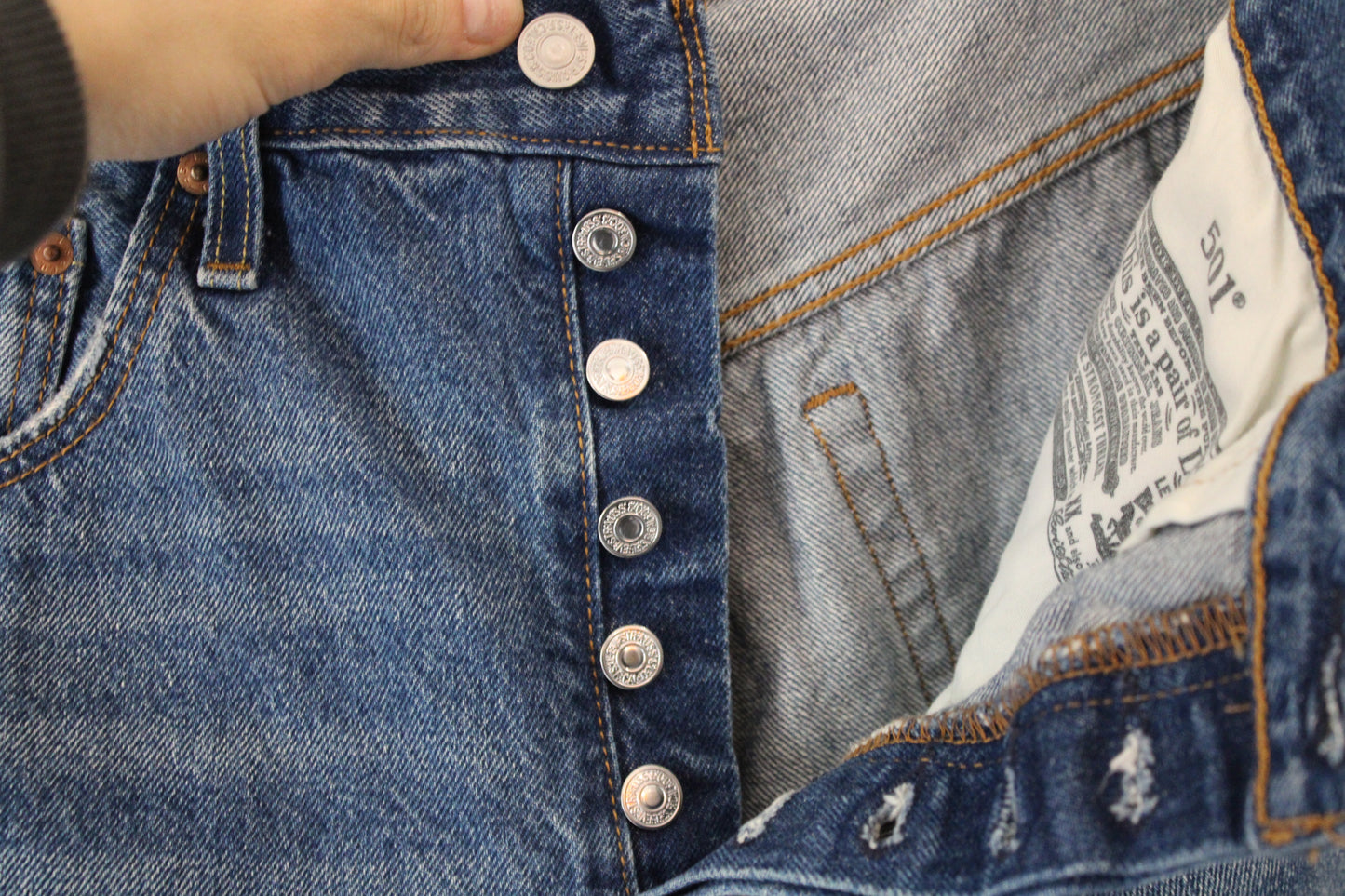 Levi's 501 Jean Shorts | Vintage Distressed Cut-Off Denim Jorts | Classic Mid-Wash Summer Style