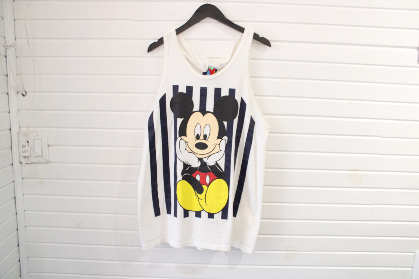 Mickey-Unlimited Disney Tank Top | Vintage '90s Mickey Mouse Graphic Sleeveless Shirt | Stripe Cartoon Summer Top
