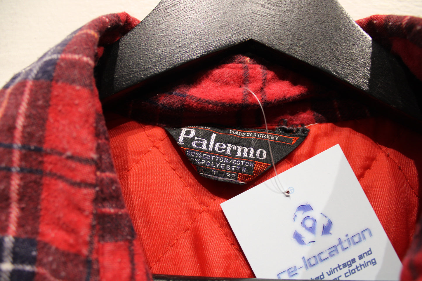 Palermo Plaid Button-Up Shirt | Vintage Red Quilted Flannel Lumberjack Shirt | Men's Outdoor Wear