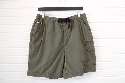 Gander-Mountain Outdoor Cargo Shorts | Vintage Utility Hiking Shorts | Adjustable Belt Nylon Packable Design