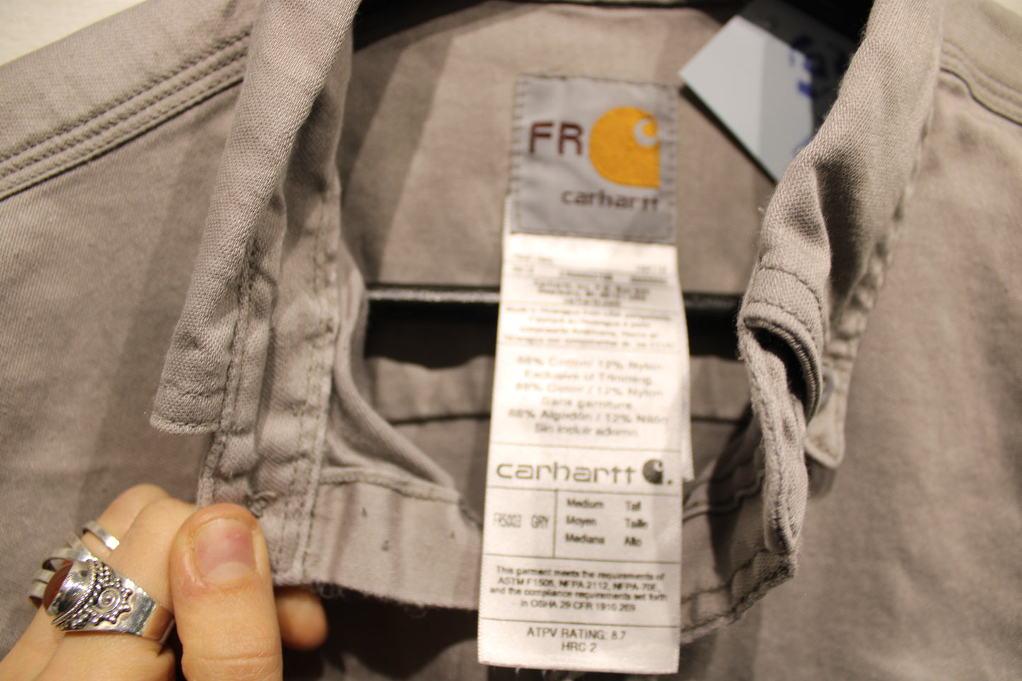 Carhartt Button-Up Shirt | Vintage Workwear Utility Long Sleeve Shirt | Rugged Cotton Blend Over Shirt