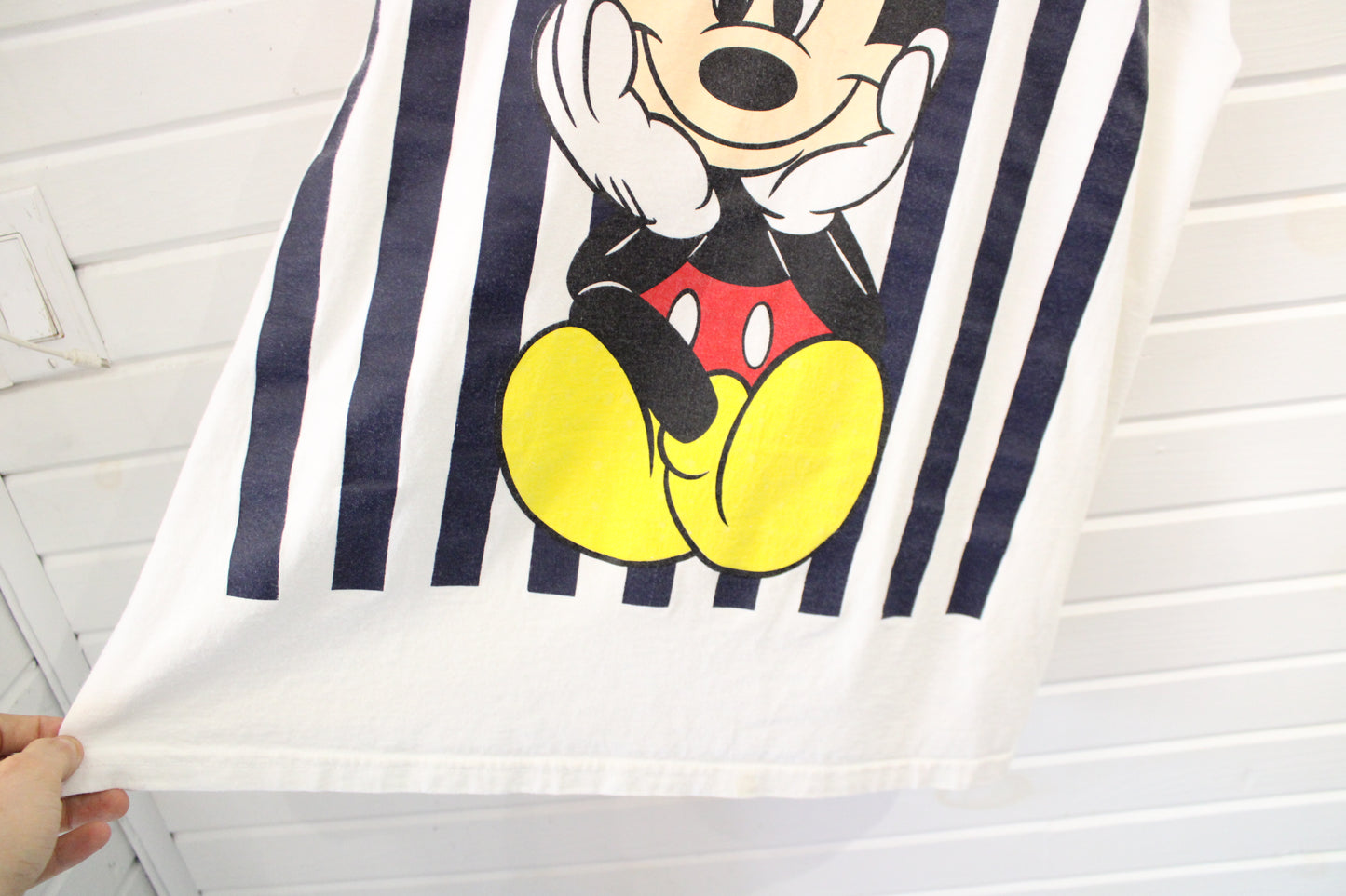 Mickey-Unlimited Disney Tank Top | Vintage '90s Mickey Mouse Graphic Sleeveless Shirt | Stripe Cartoon Summer Top