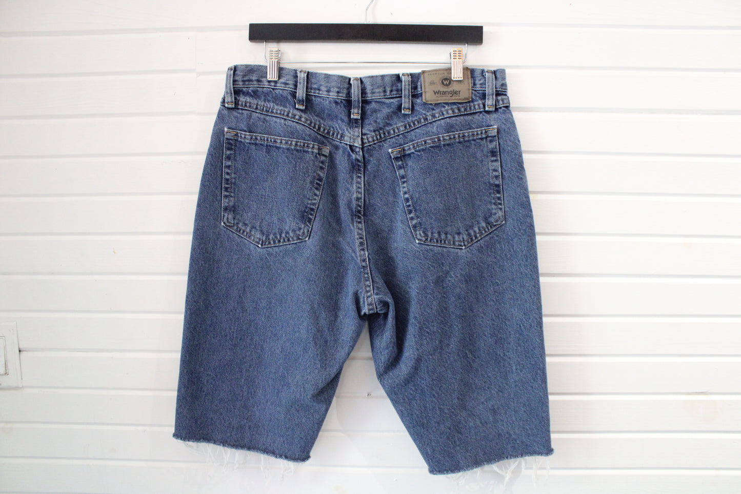 Wrangler Jean Shorts | Vintage 90s Baggy Cutoff Denim Jorts | Classic Summer Style
