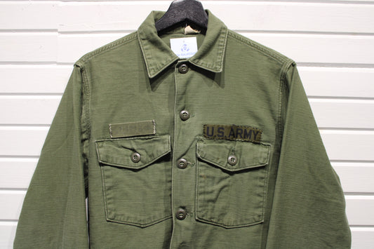 U.S-Army Utility Shirt | Vintage 1970s OG107 Fatigue Button-Up | Classic Military Field Shirt