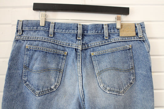 Lee Jean Shorts | Vintage Denim Jorts | Frayed Hem Classic Summer Shorts | 90s Casual Fashion