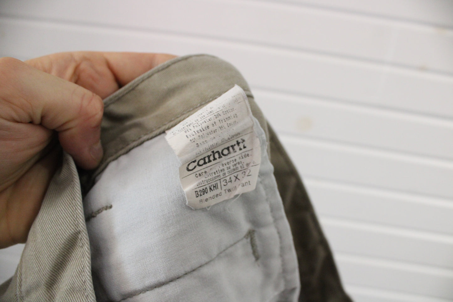 Carhartt Twill Pants | Vintage Relaxed Fit Khaki Trouser | Classic Workwear Style
