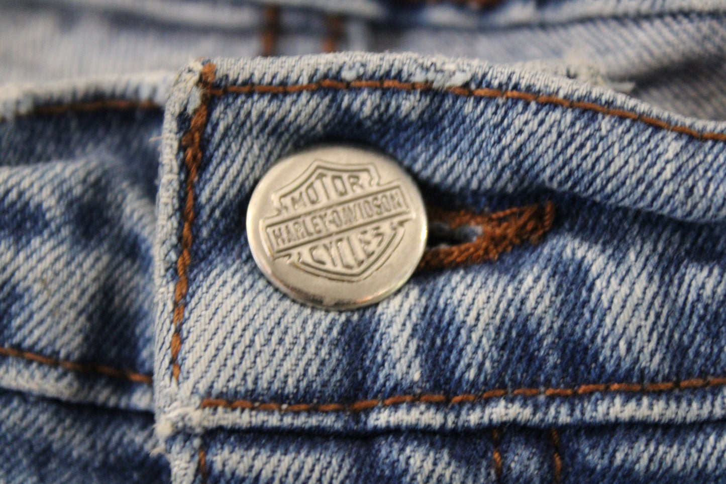 Harley-Davidson Jeans | Vintage 2000s Straight Leg Blue Denim Pants | Classic Light Wash Biker Style