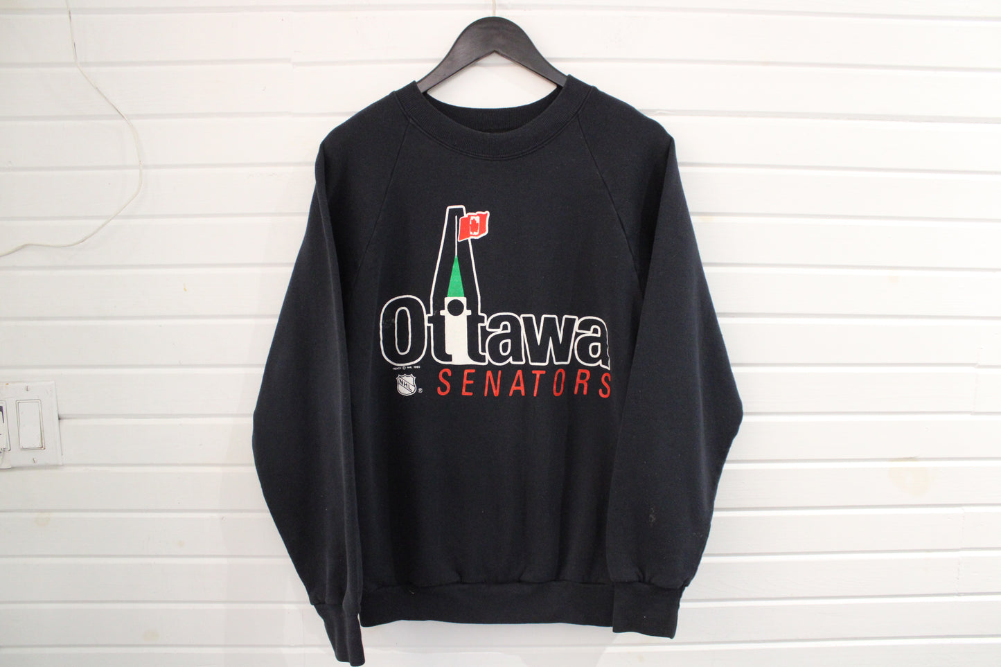 Ottawa Senators Sweater | Vintage 1990 NHL Crewneck Sweatshirt | Classic Canadian Hockey Graphic