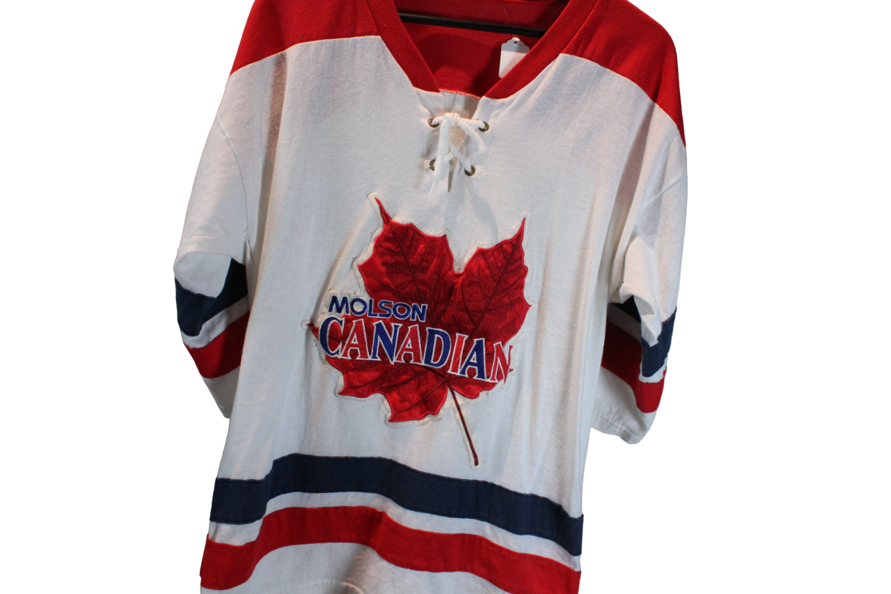 Vintage  Molson Canadian Hockey Beer Promo Jersey