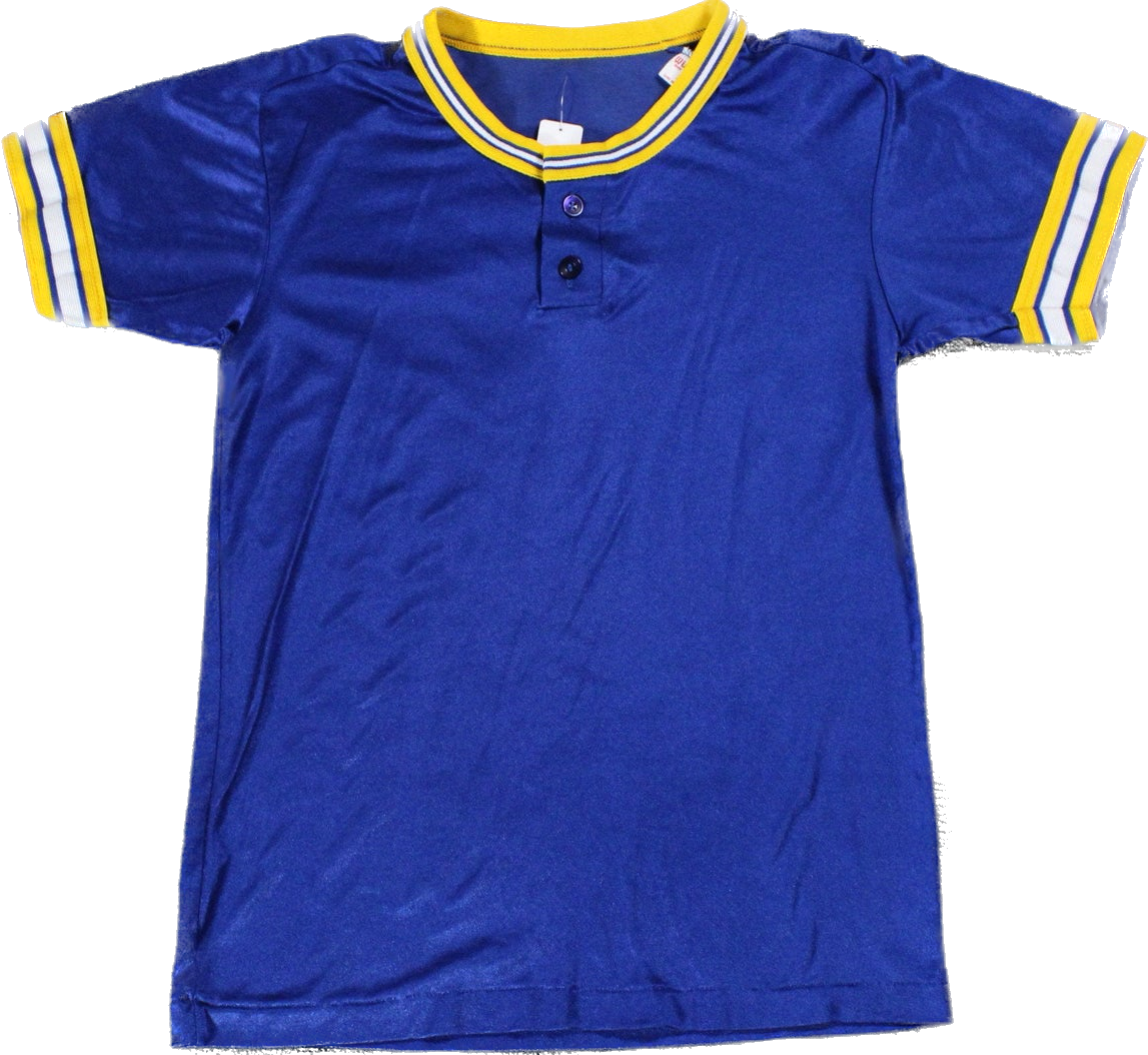 Wilson Hockey Jersey / Vintage Rayon / NHL Sports Player Uniform / Blue & Yellow